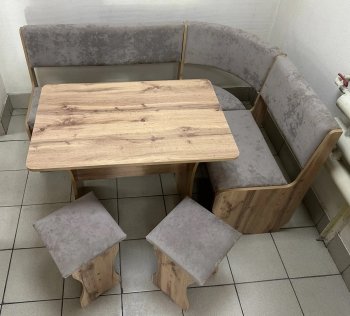 Кухонный уголок Миссия V велюр (дуб вотан) в Тогучине - mebel154.com