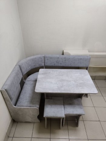 Кухонный уголок Миссия V велюр (цемент) в Тогучине - mebel154.com