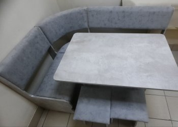 Кухонный уголок Миссия V велюр (цемент) в Тогучине - mebel154.com