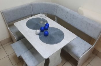 Кухонный уголок Миссия V велюр (цемент) в Тогучине - mebel154.com