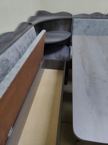 Кухонный уголок Миссия с полкой ткань в Тогучине - mebel154.com