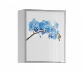 Анна АП-60 Полка с витриной Орхидея синяя в Тогучине - mebel154.com