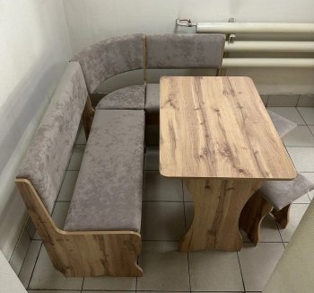 Кухонный уголок Миссия V велюр (дуб вотан) в Тогучине - mebel154.com