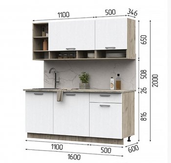 Кухня Лилия 1.6м в Тогучине - mebel154.com