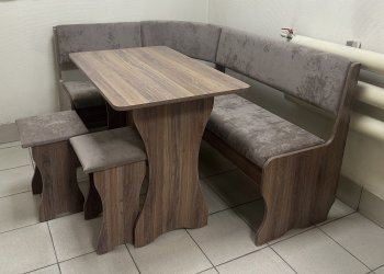 Кухонный уголок Миссия  V велюр(коричневый) в Тогучине - mebel154.com