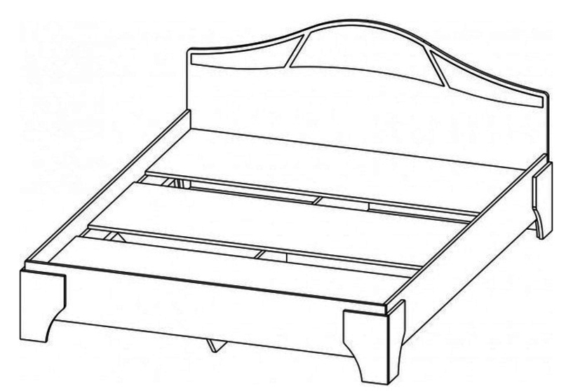 Кровать  1400 Лагуна-5(основание-щит) в Тогучине - mebel154.com