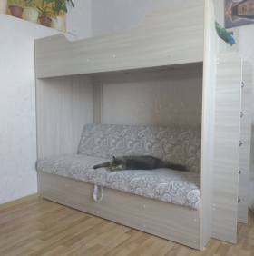 Кровать двухъярусная с диваном в Тогучине - mebel154.com