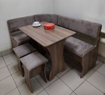 Кухонный уголок Миссия  V велюр(коричневый) в Тогучине - mebel154.com