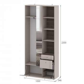 Вешалка с зеркалом Одетта (ВШ1) в Тогучине - mebel154.com