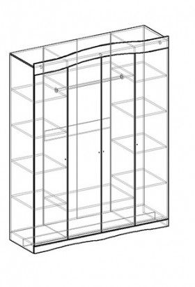 Шарлота шкаф 4-х створчатый в Тогучине - mebel154.com