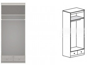 Шкаф 2-х дверный Амалия СБ-990 в Тогучине - mebel154.com